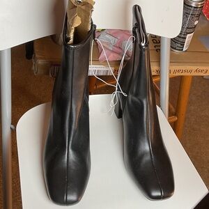 a new day Sleek Black Ankle Booties